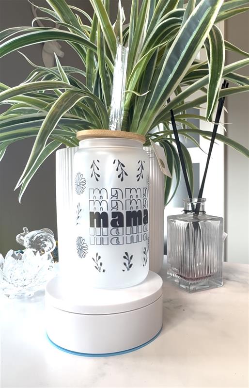 Libbey Glass MAMA //Verre libbey Givré MAMA