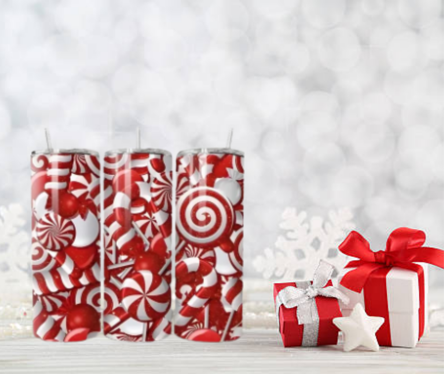 Red Candy Canes Tumbler