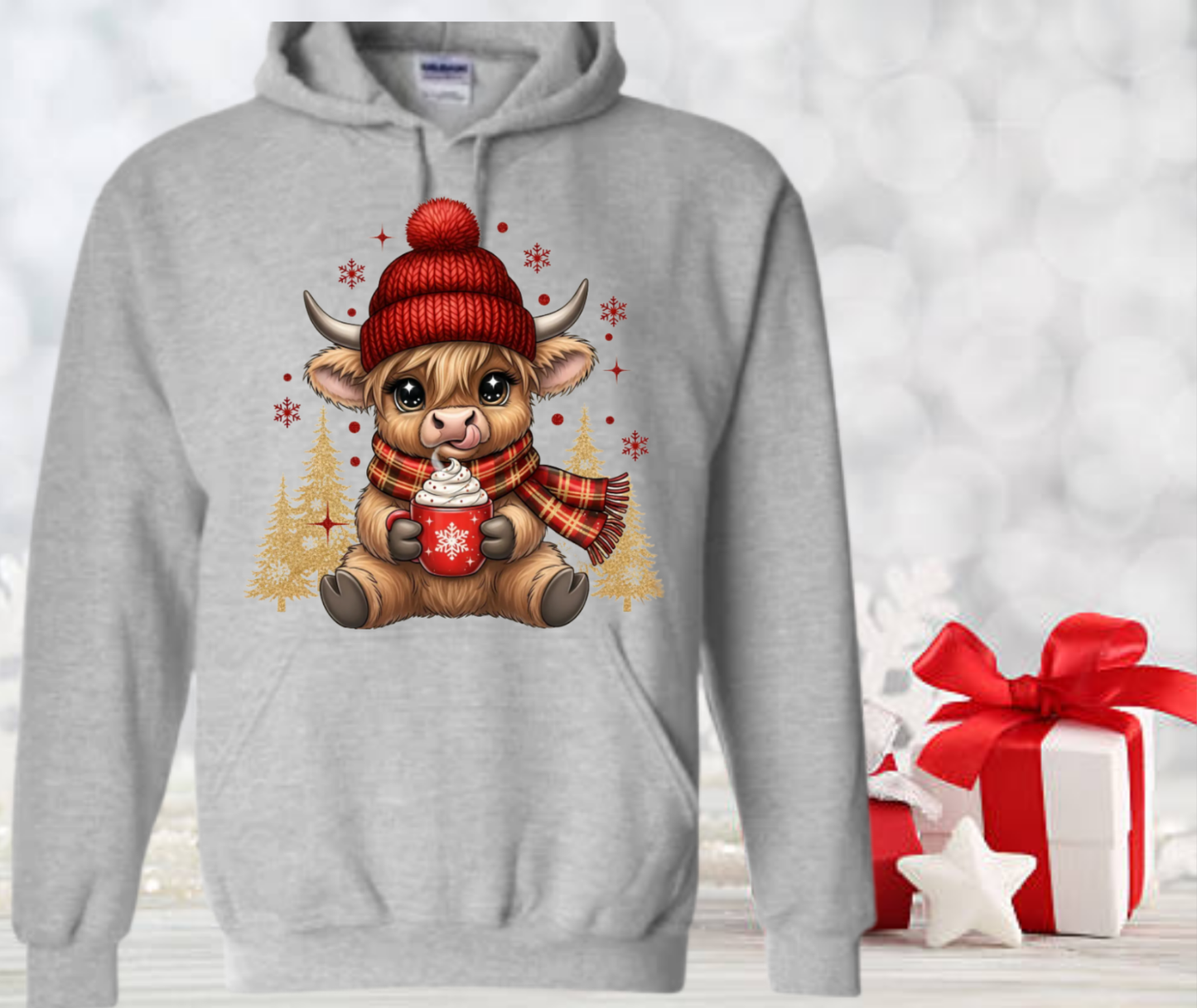 Christmas Cow Hoodie