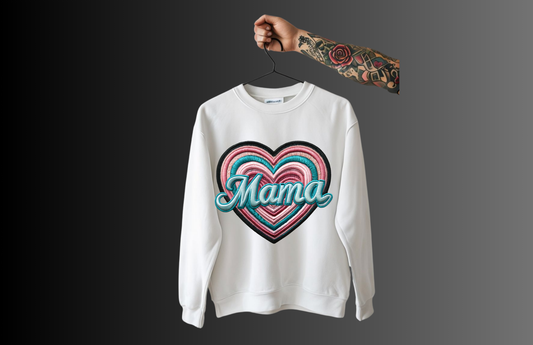 Mama embroidery style Crewneck