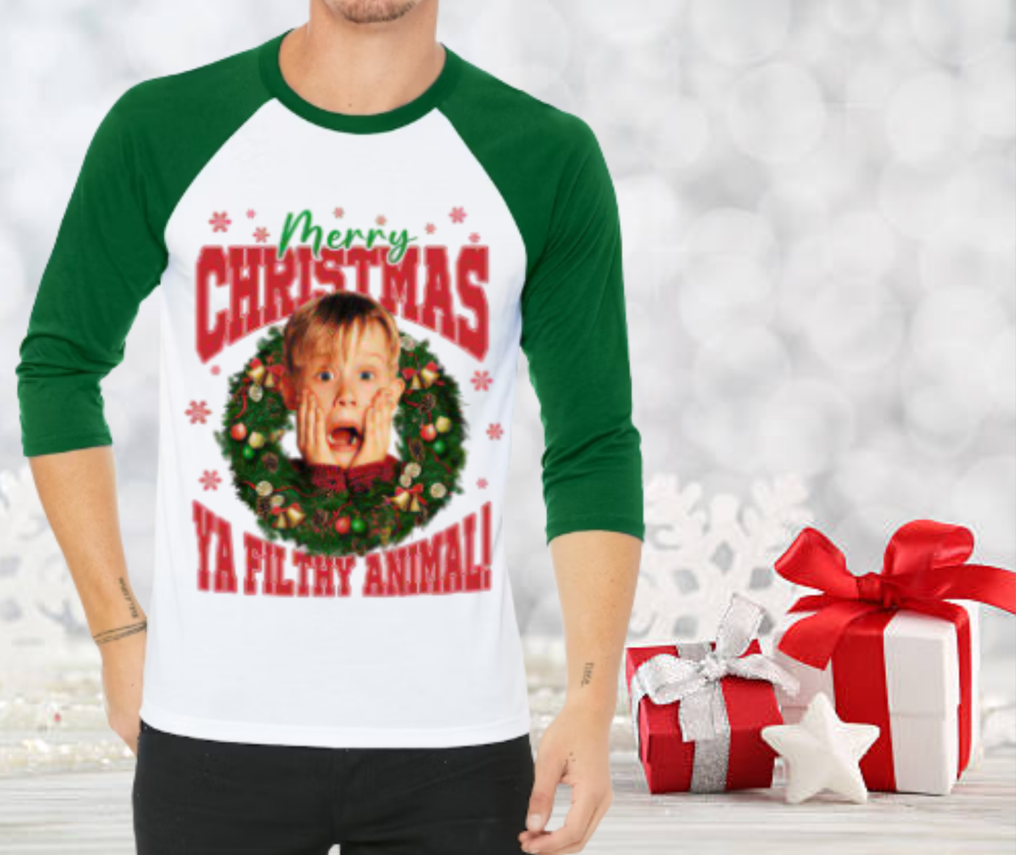 Home Alone 3/4 Sleeve Shirt