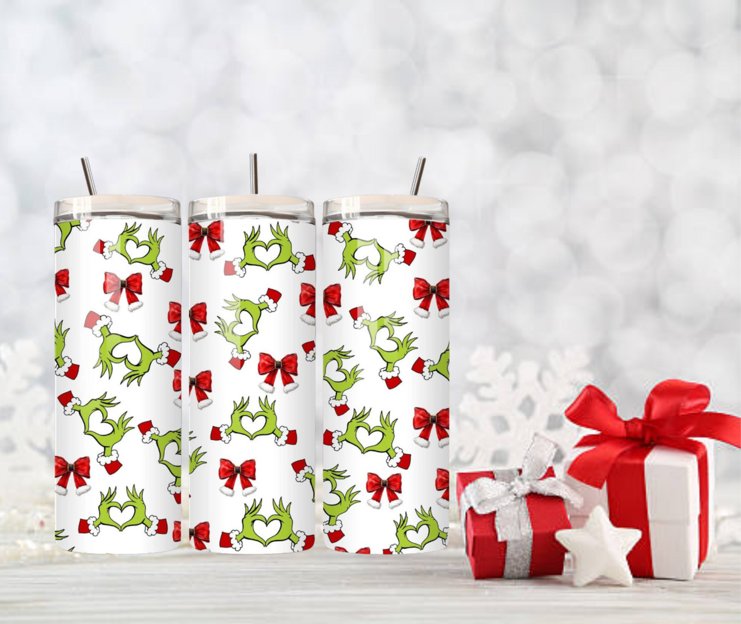 Grinch Bows Tumbler