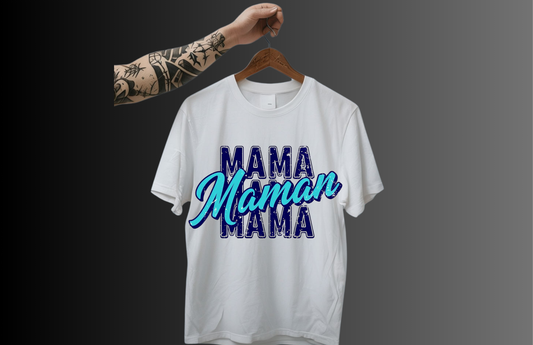 Mama / Maman blue T-Shirt