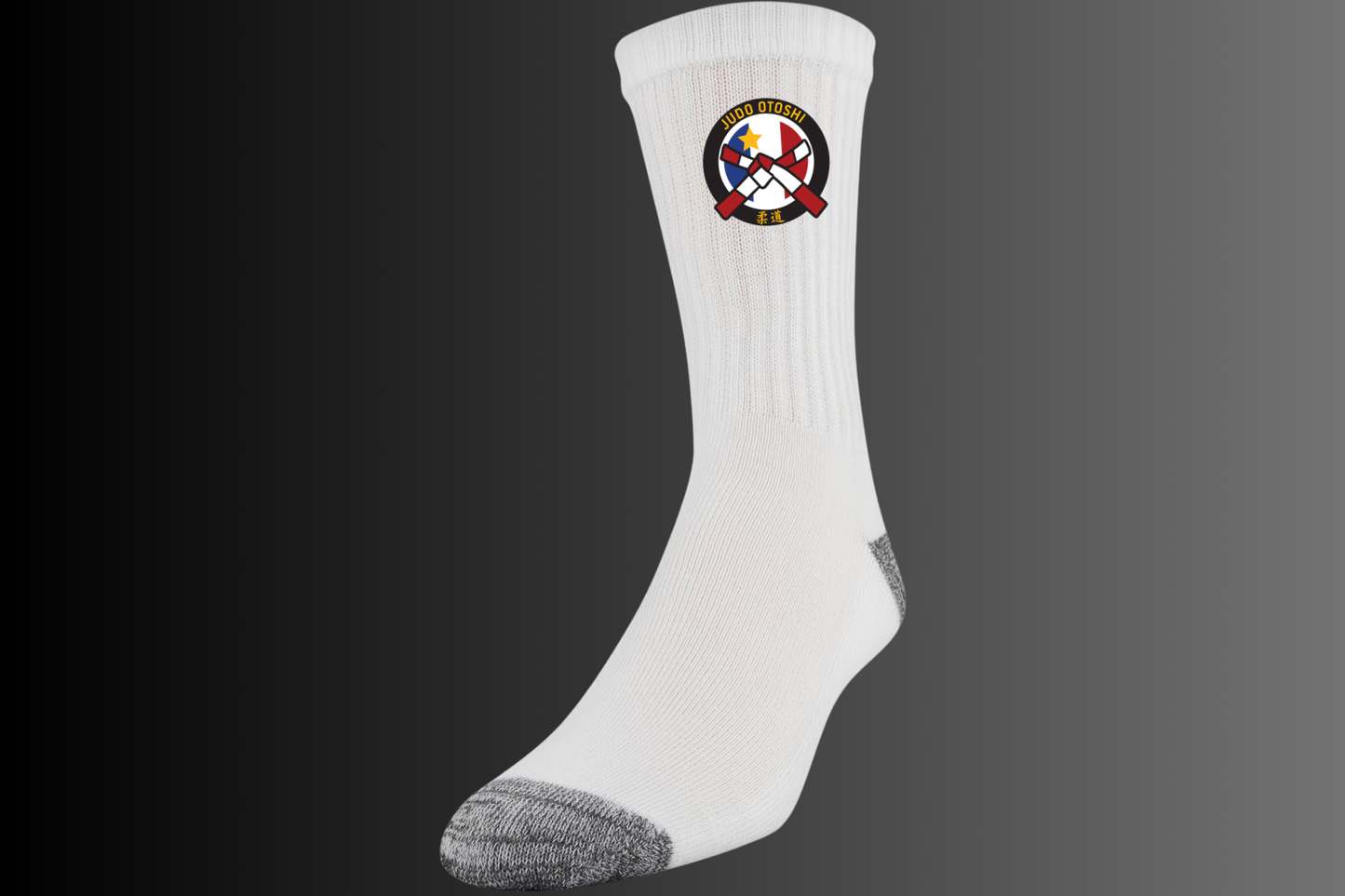 OTOSHI Long Socks – White and Grey (Size 6–12)