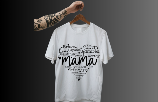 Mama heart/Coeur t-shirt