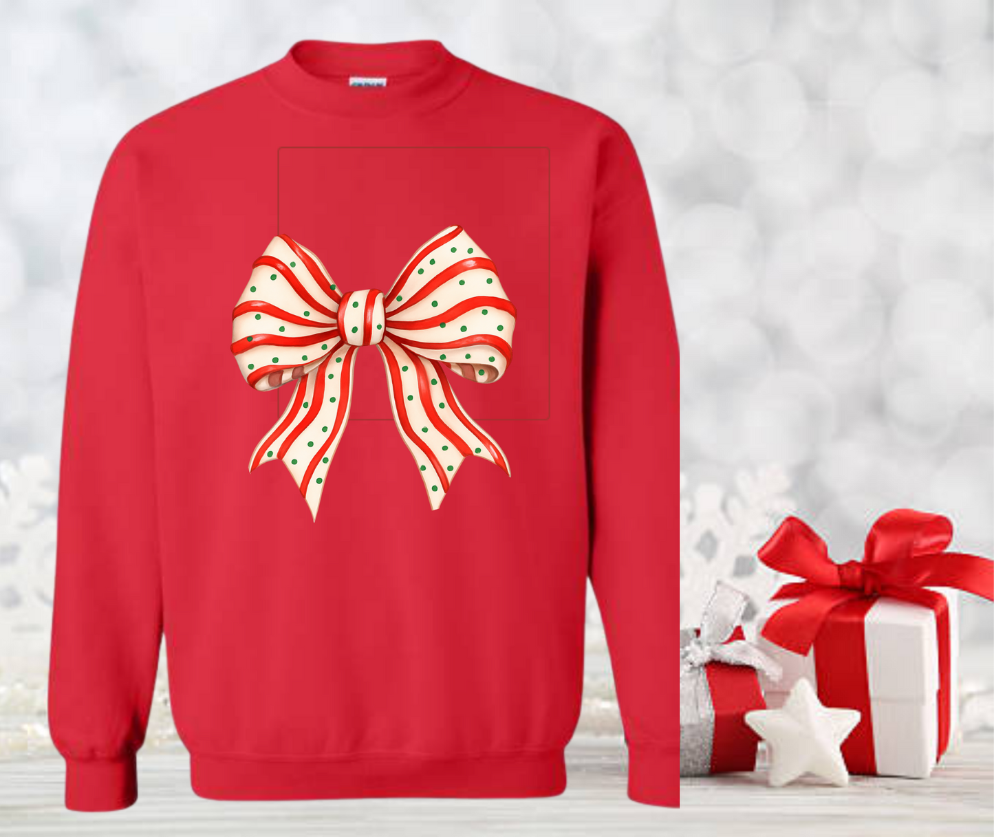 Red Bow Crewneck