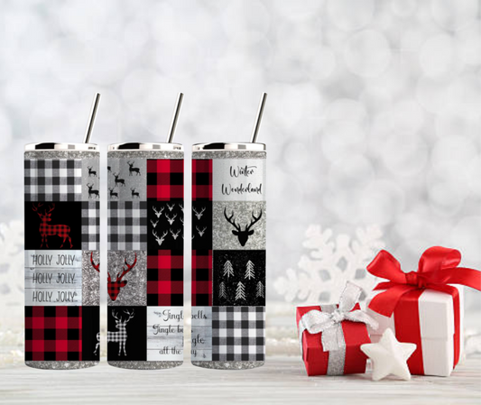 Christmas Plaid Tumbler